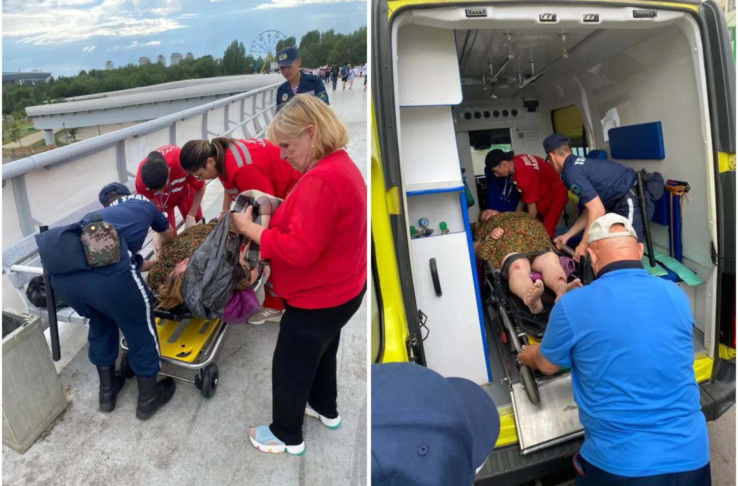 Гвардейцы оказали первую помощь потерявшей сознание астанчанке