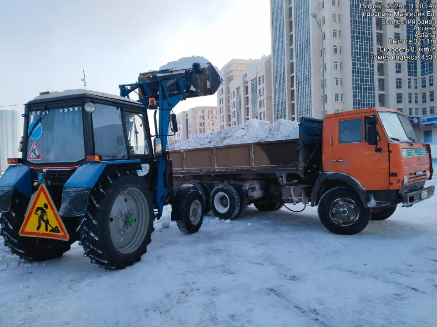 Свыше 4,6 млн кубометров снега вывезено из столицы с начала зимнего периода