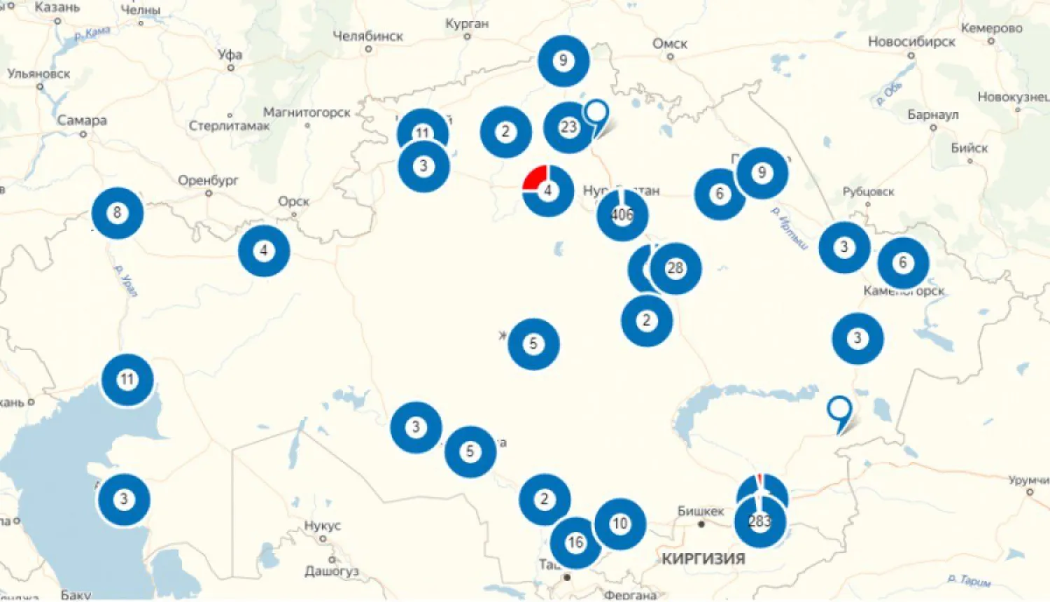 Стал известен алгоритм работы интерактивной карты контактных казахстанцев
