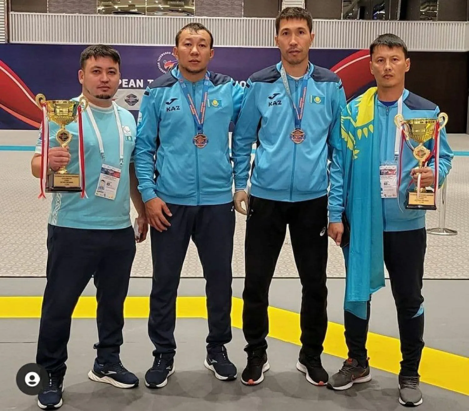 Казахстанские пара таеквондисты завоевали 4 медали на чемпионате Европы