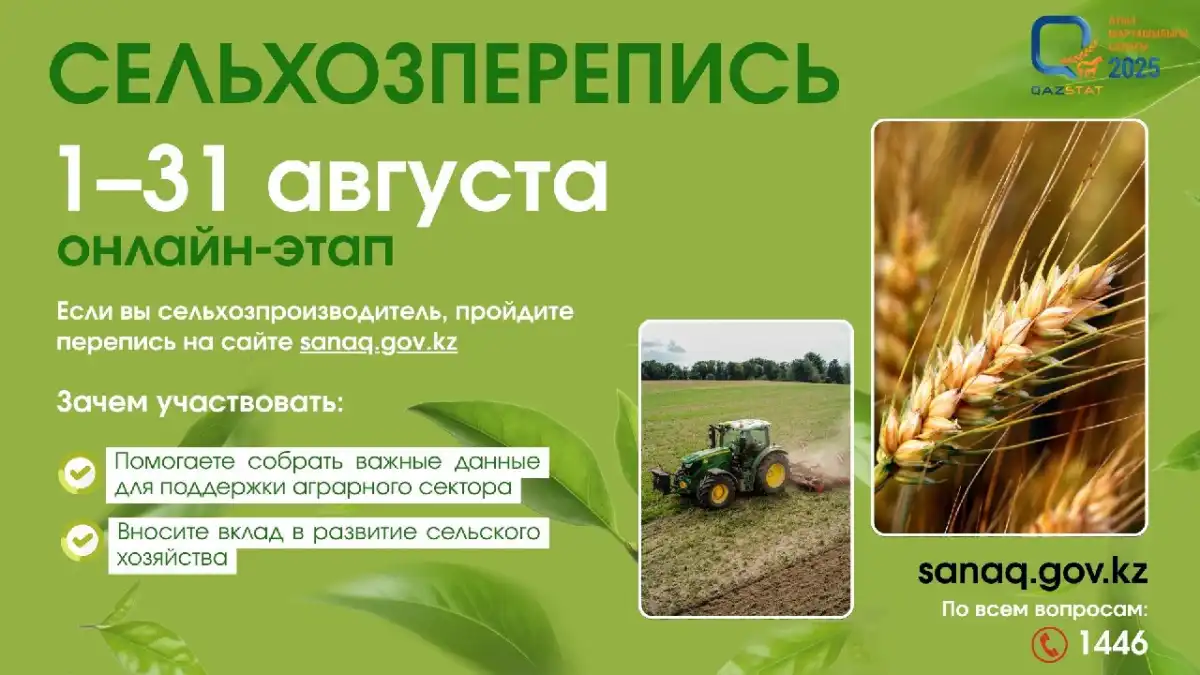 О чем будут спрашивать во время сельхозпереписи в Казахстане
