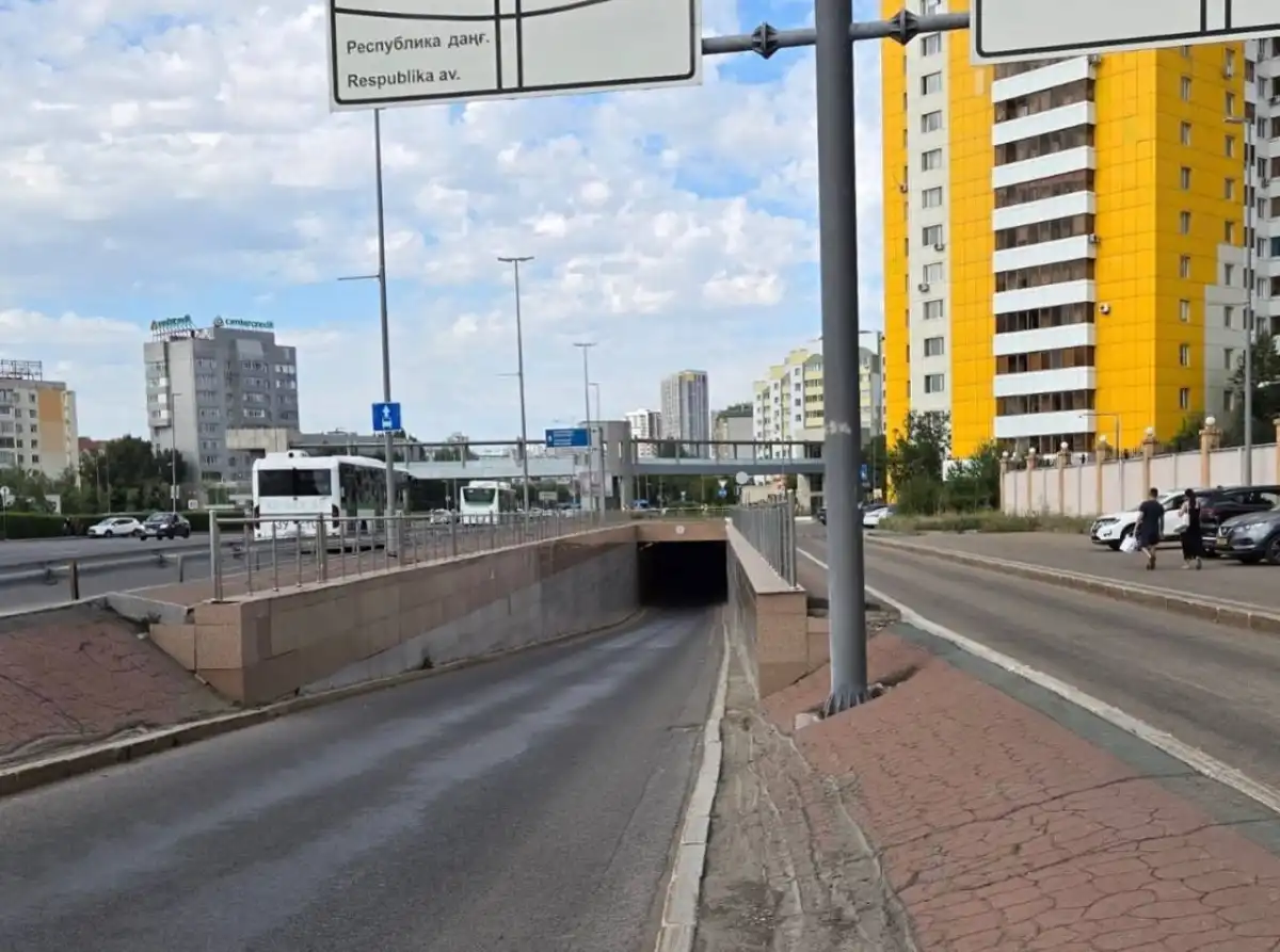Проезд по туннелю на Бараева перекроют в Астане до конца сентября