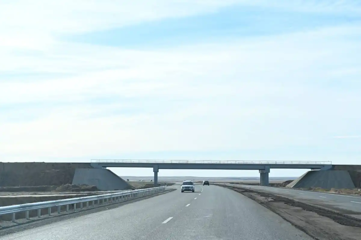 Ограничение скорости ввели на трассе в Акмолинской области из-за непогоды