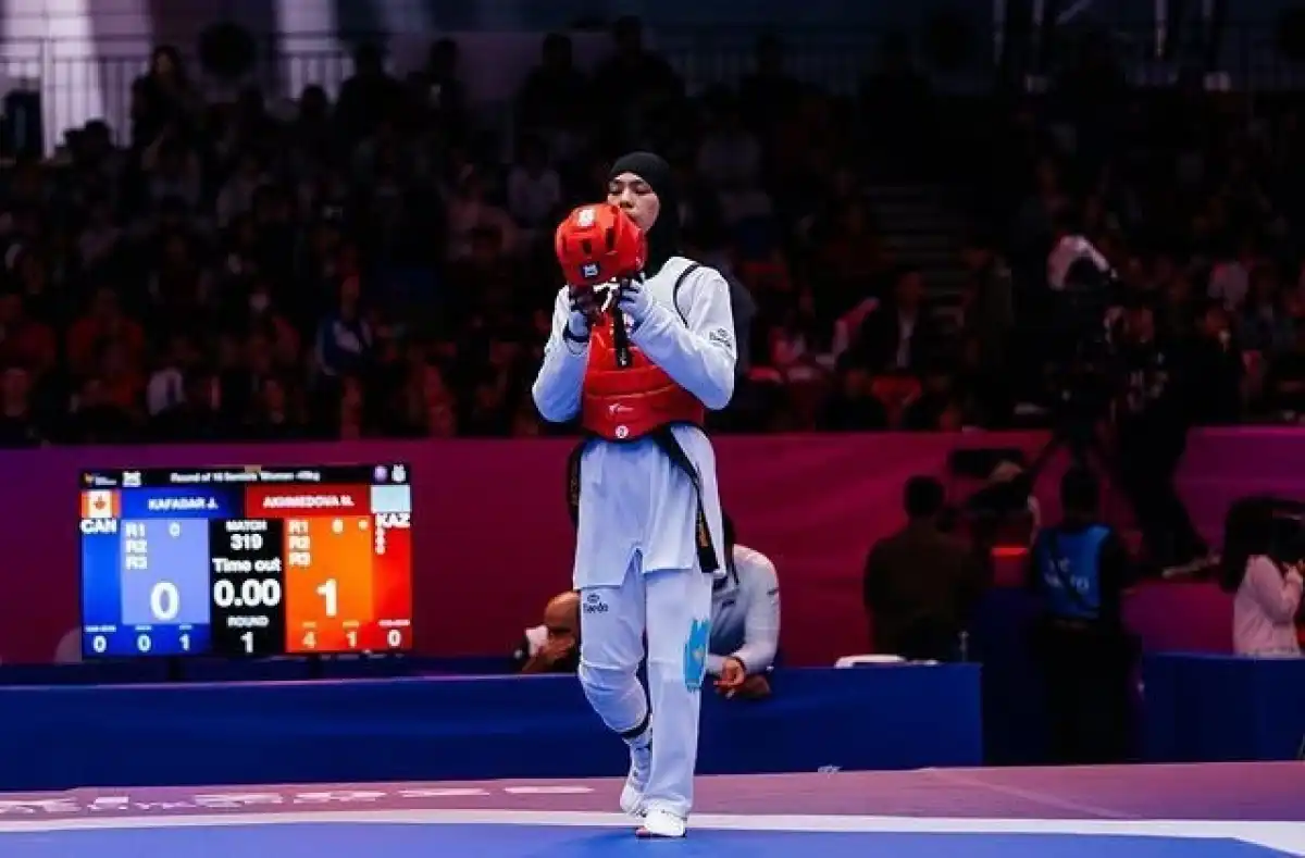 Казахстанка Нодира Ахмедова завоевала золото на турнире по таеквондо в Катаре