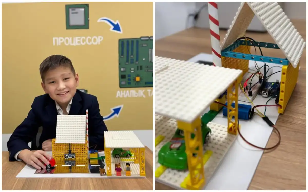 5-классник из Астаны создал «умный шлагбаум» для безопасного движения