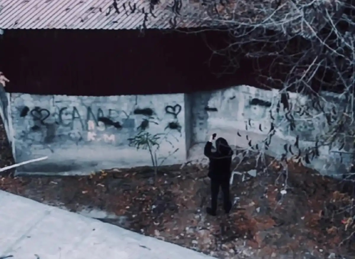 Полицейский дрон в Шымкенте застал наркозакладчика за работой – ВИДЕО