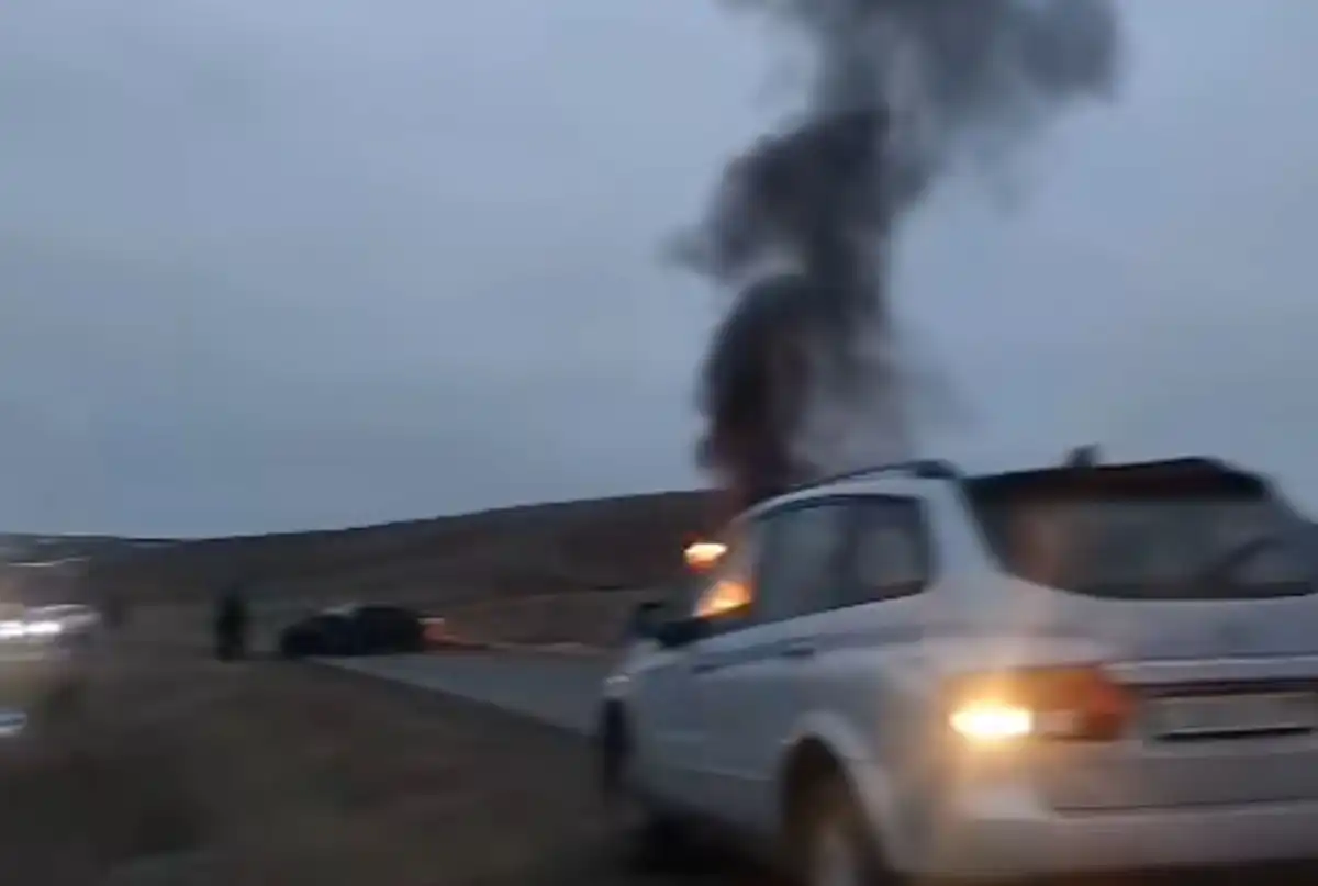 Инкассаторское авто с деньгами сгорело в смертельной аварии на трассе