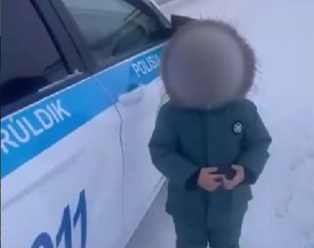 4-летний ребенок блуждал один по дороге в Щучинске