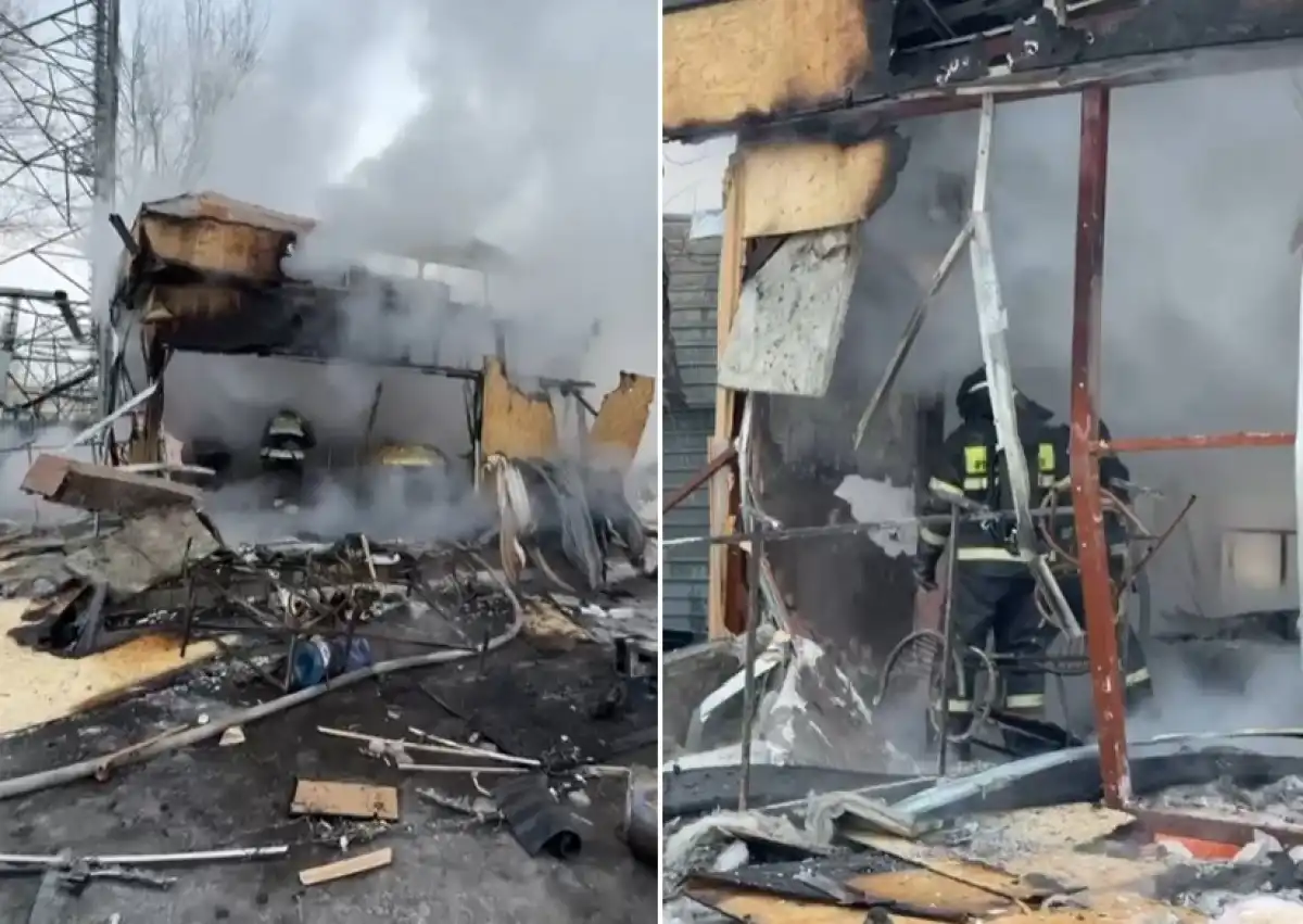 Взрыв и пожар произошли в кафе в Караганде, есть пострадавшие