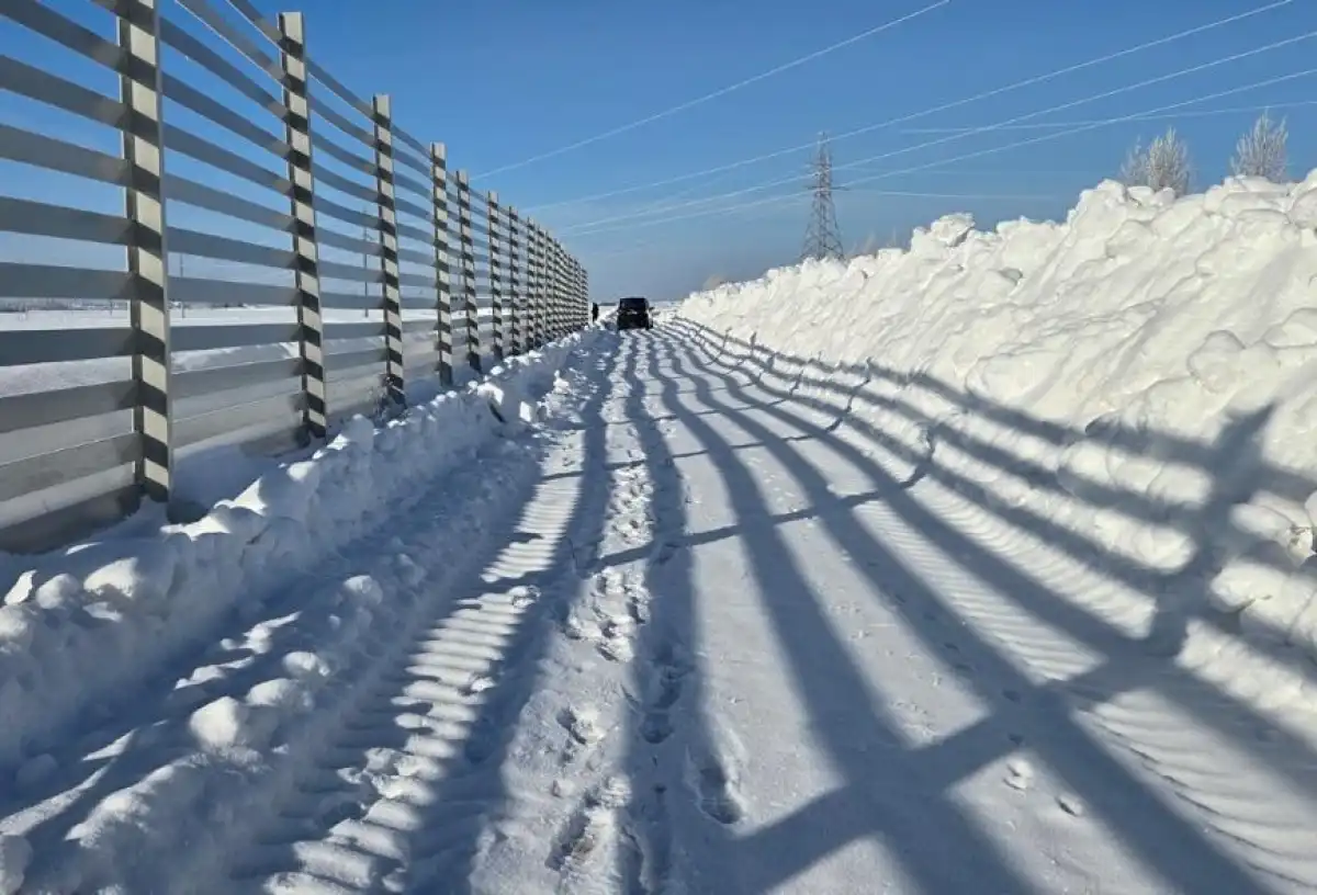 На трассе Астана – Кокшетау появилась защита от снежных заносов