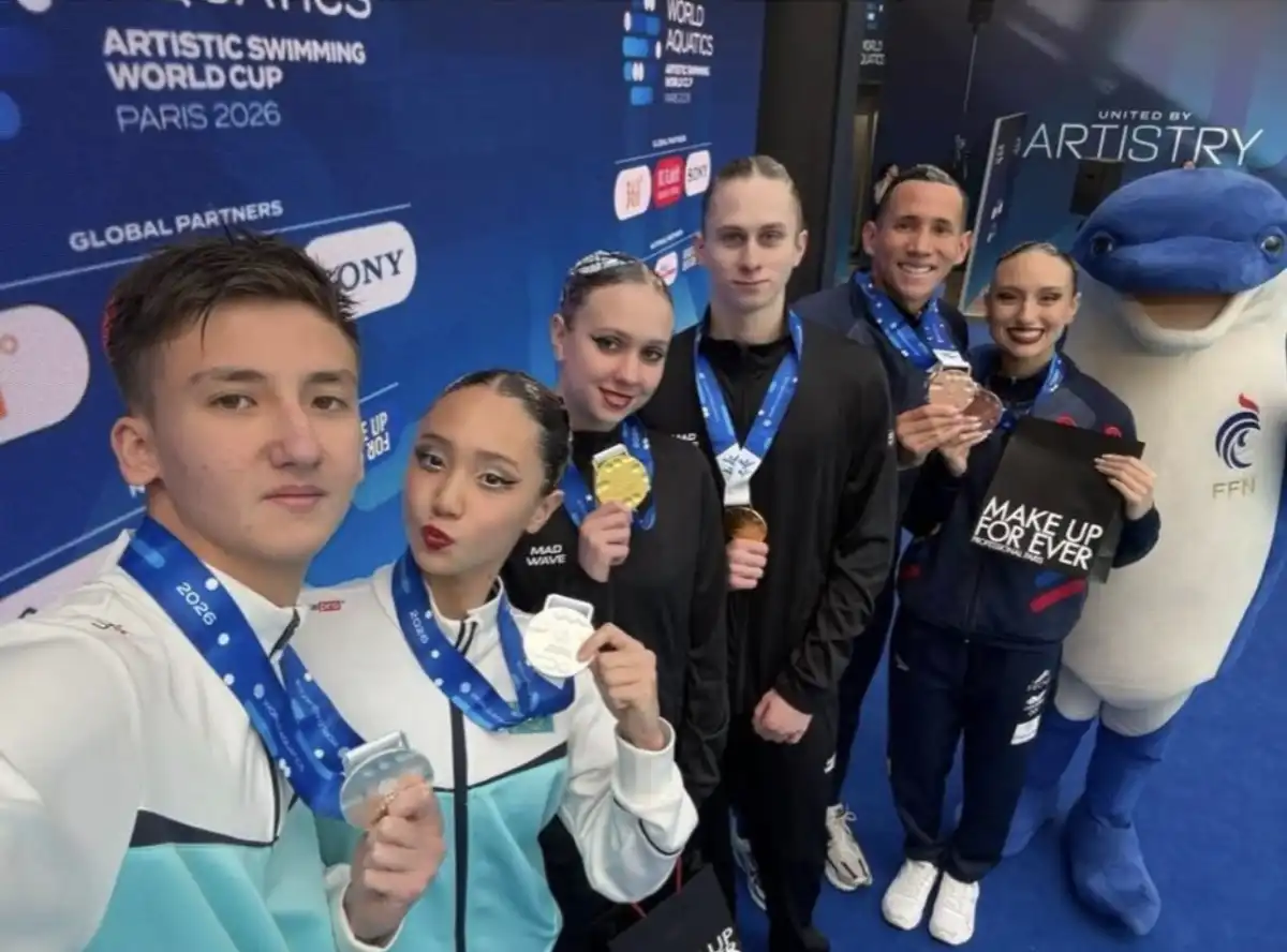 Вторую медаль на этапе Кубка мира завоевали казахстанские синхронисты