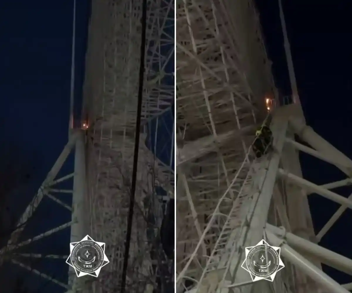 Загоревшееся колесо обозрения потушили в Астане