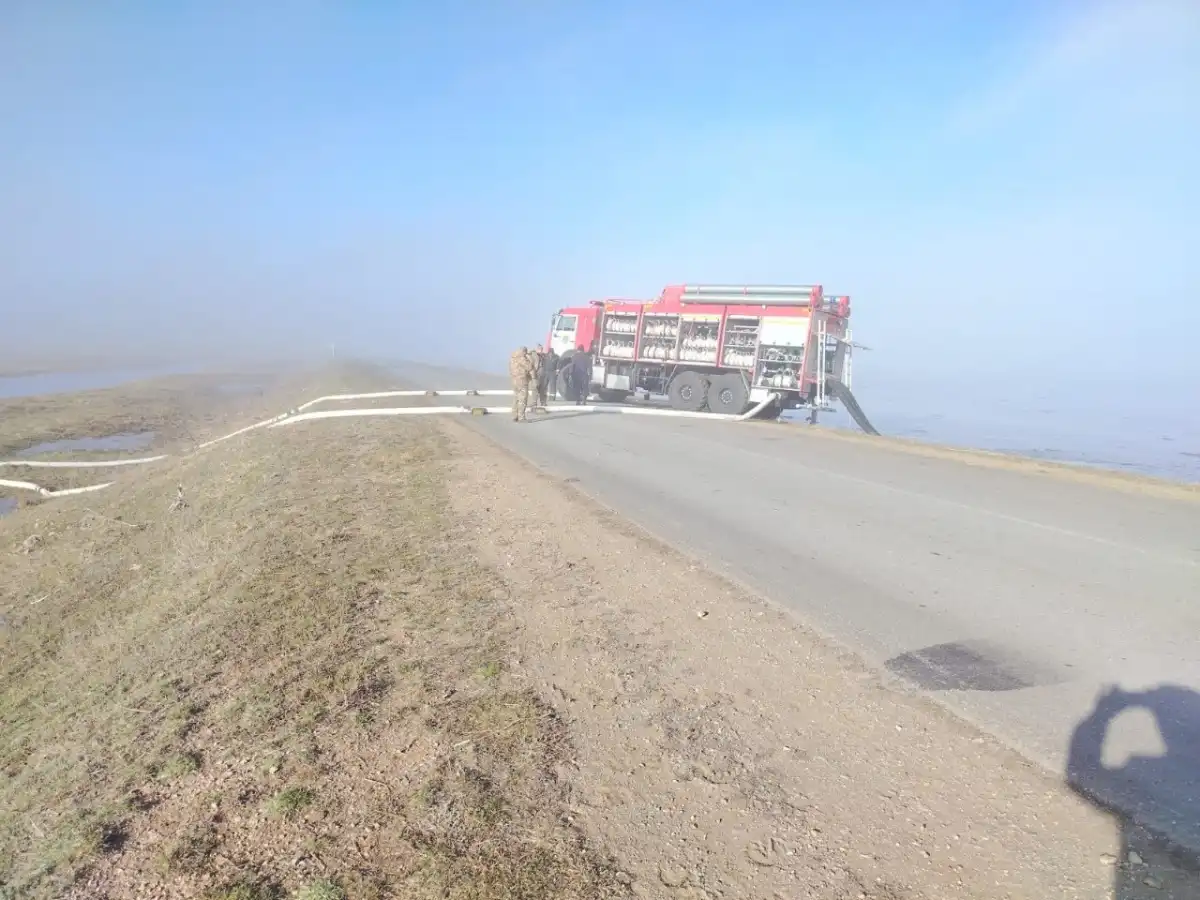 Трассу «Астана–Коргалжын» поднимают для предотвращения подтоплений