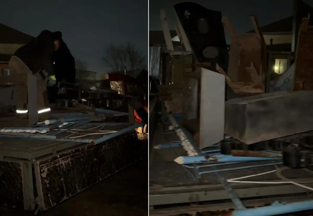 Могильные оградки, кресты и надгробные плиты нашли в пункте приема металлолома в Астане