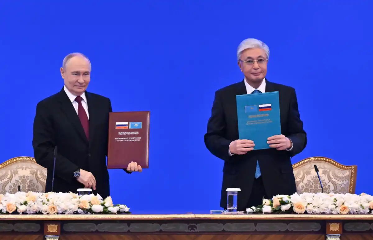 Токаев и Путин приняли Совместное заявление о семи основах дружбы и добрососедства Казахстана и России