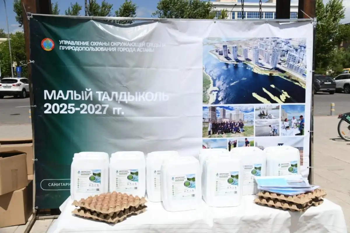 Реку Акбулак очищают в Астане