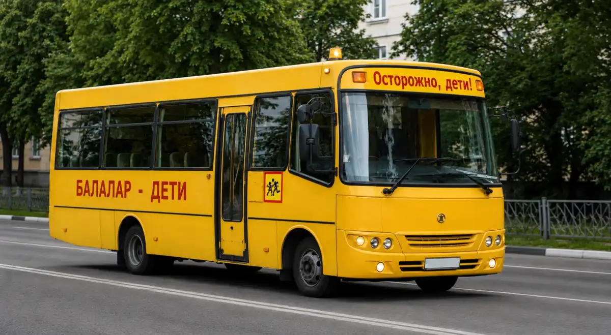 Без техосмотра, медосмотра и контроля скорости возили детей 13-ти казахстанских школ