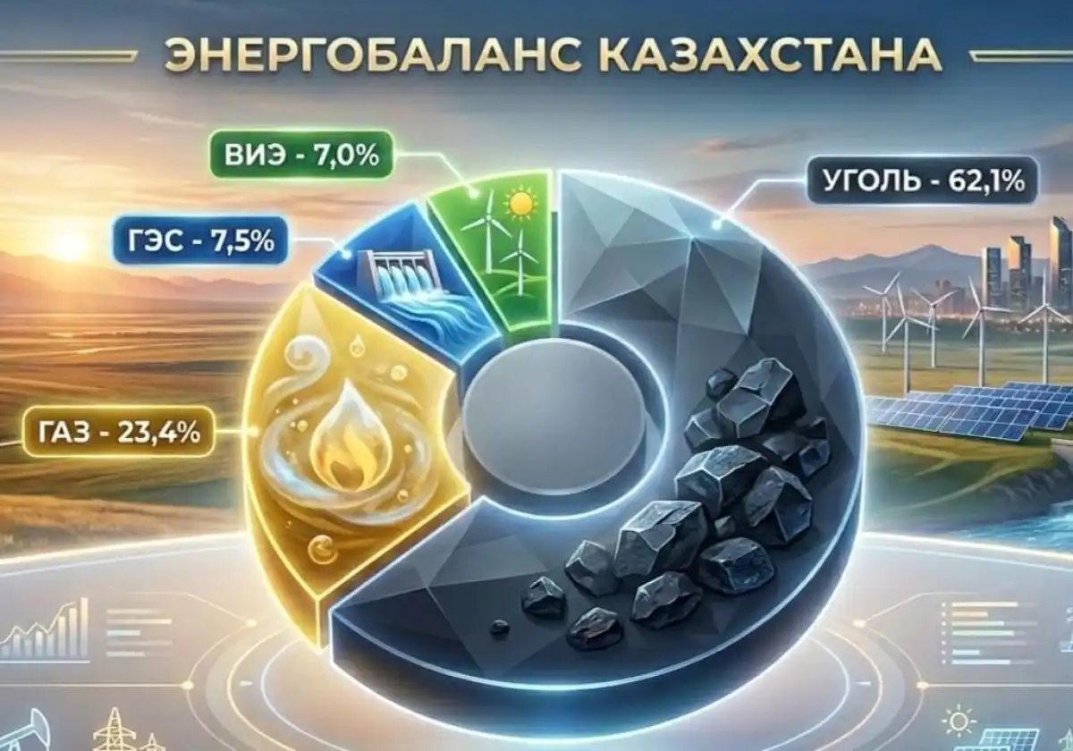 Уголь, газ или ВИЭ: что сегодня обеспечивает энергобаланс Казахстана