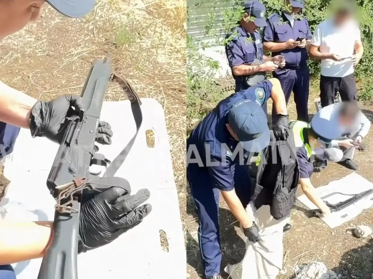 Подозрительный мешок с оружием обнаружили в Алматы  – ВИДЕО