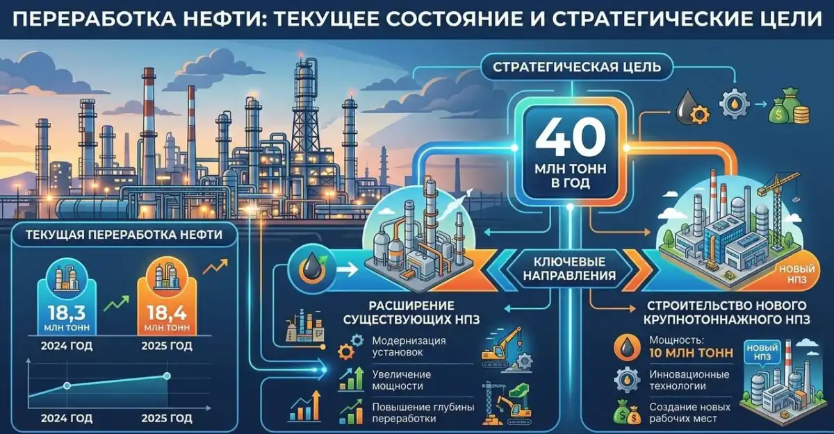 Казахстан перевыполнил план по переработке нефти