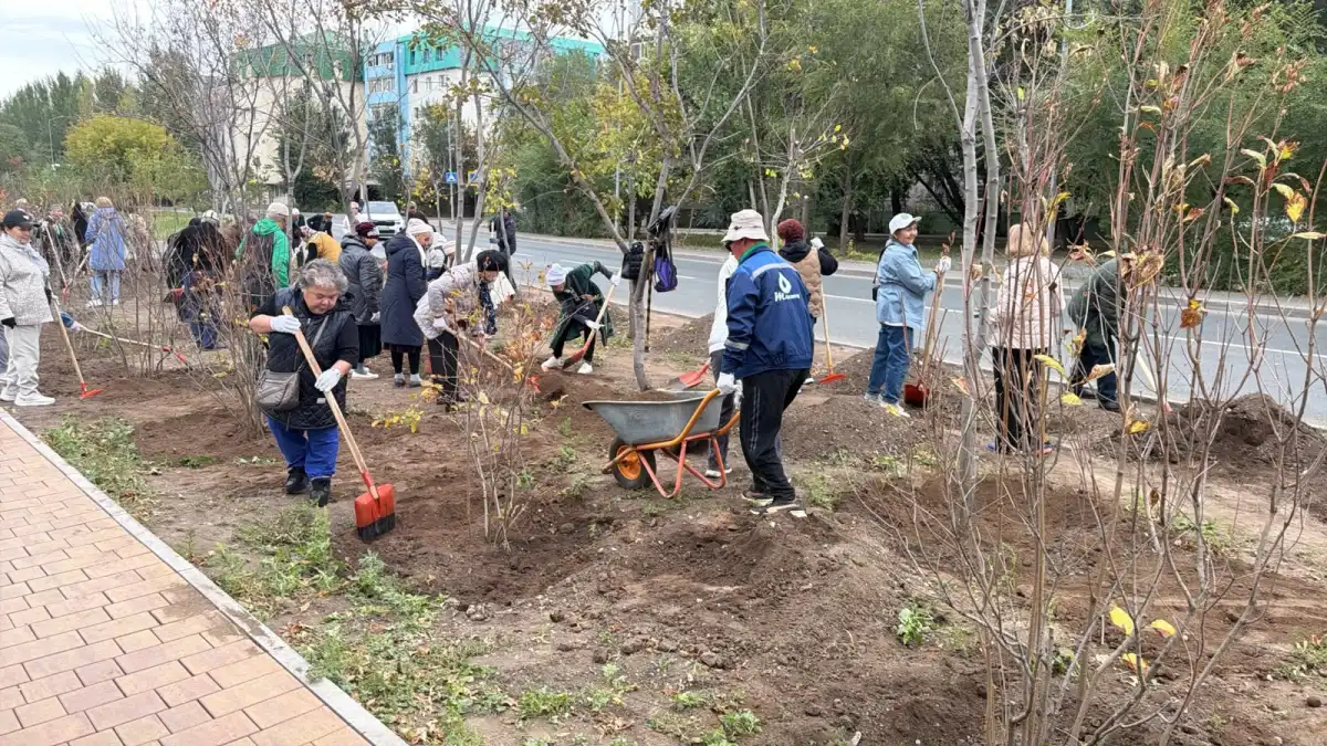 «Таза Қазақстан»: около 350 деревьев высадили в районе Алматы