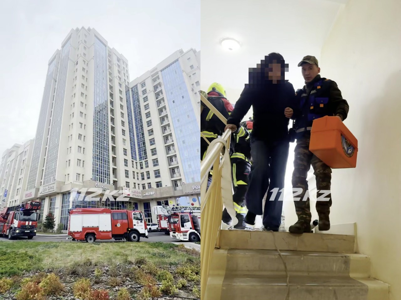 Четырех человек, в том числе двух детей, спасли при пожаре в Астане